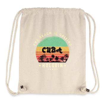 Holguin Kuba Strand Design - Stanley/Stella recycelter Gym Bag - Naturweiß - Vorne