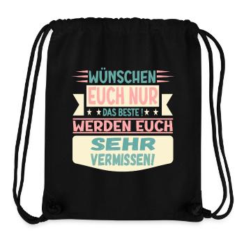 ABSCHIEDSFEIER ABSCHIED NEHMEN GRUPPE FAMILIE TEAM - Stanley/Stella recycelter Gym Bag - Schwarz - Vorne
