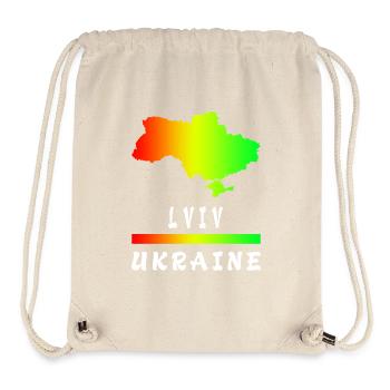 Lviv Ukraine rainbow design - Stanley/Stella Recycled Gym Bag - natural - Front