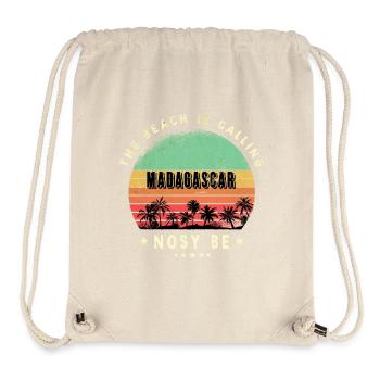 Design de plage de Nosy Be Madagascar - Sac à cordon recyclé Stanley/Stella - blanc naturel - Devant