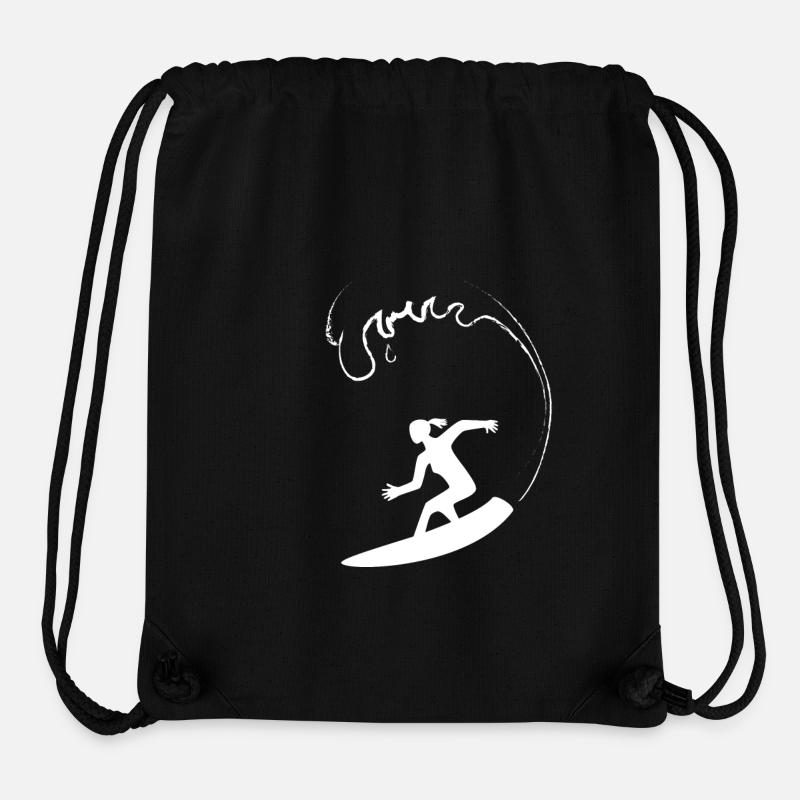 Surfeur - Sac à cordon recyclé Stanley/Stella - noir