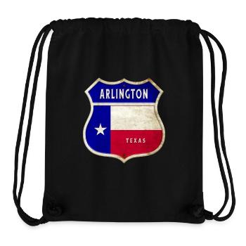 Arlington Texas Wappen Flaggen Design - Stanley/Stella recycelter Gym Bag - Schwarz - Vorne