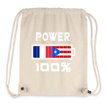 Puerto Rico und Frankreich machen 100% - Stanley/Stella recycelter Gym Bag - Naturweiß - Vorne