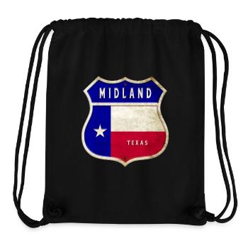 Midland Texas crest flag design - Stanley/Stella Recycled Gym Bag - black - Front