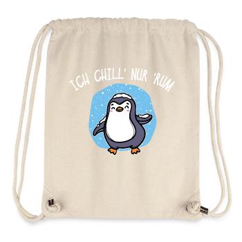 Pinguin Kälte Schnee Statement Tier Vogel Eis - Stanley/Stella recycelter Gym Bag - Naturweiß - Vorne