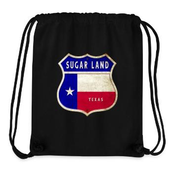 Sugar Land Texas Crest Flag Design - Stanley/Stella Recycled Gym Bag - black - Front