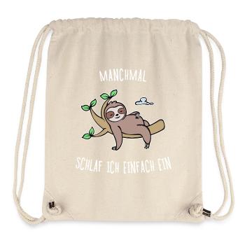 Humorvoll Statement Faultier Tier Dschungel - Stanley/Stella recycelter Gym Bag - Naturweiß - Vorne