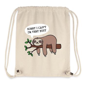 Dschungel Tier Faul Statement Faultier Schlafen - Stanley/Stella recycelter Gym Bag - Naturweiß - Vorne