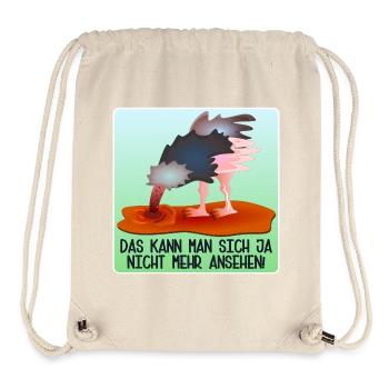 LUSTIGE SPRÜCHE - ABTAUCHEN VOGELSTRAUß - Stanley/Stella recycelter Gym Bag - Naturweiß - Vorne