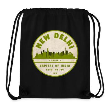 New Delhi Skyline Vintage Siegel - Stanley/Stella recycelter Gym Bag - Schwarz - Vorne