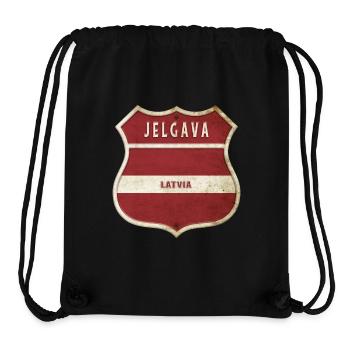 Jelgava Lettland Wappen Flaggen Design - Stanley/Stella recycelter Gym Bag - Schwarz - Vorne