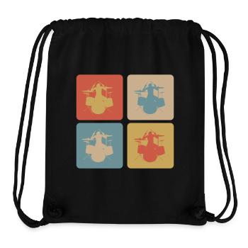 design du tambour - Sac à cordon recyclé Stanley/Stella - noir - Devant