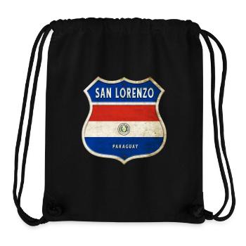 San Lorenzo Paraguay coat of arms flag design - Stanley/Stella Recycled Gym Bag - black - Front