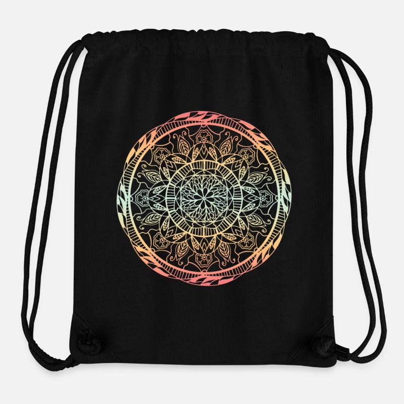 Mandala - Stanley/Stella recycelter Gym Bag - Schwarz