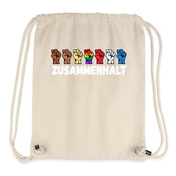 Right Gay Rainbow Lgbt Slogan - Sac à cordon recyclé Stanley/Stella - blanc naturel - Devant