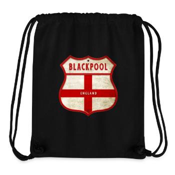Blason de Blackpool, Angleterre - Sac à cordon recyclé Stanley/Stella - noir - Devant
