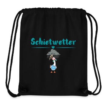 Schietwetter Möwe. Maritime Kleidung - Stanley/Stella recycelter Gym Bag - Schwarz - Vorne