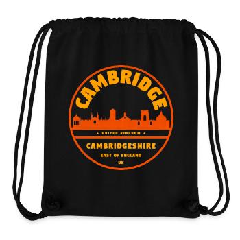 Cambridge Skyline Stempel UK - Stanley/Stella recycelter Gym Bag - Schwarz - Vorne