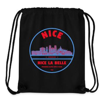 Belle silhouette de la ville de La Belle - Sac à cordon recyclé Stanley/Stella - noir - Devant