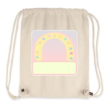 Namensschild Bogen - Stanley/Stella recycelter Gym Bag - Naturweiß - Vorne