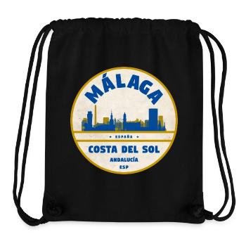 Malaga Skyline Küsten Flair - Stanley/Stella recycelter Gym Bag - Schwarz - Vorne