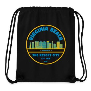 Virginia Beach Skyline Logo - Stanley/Stella recycelter Gym Bag - Schwarz - Vorne