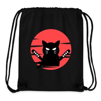 Cosplay Anime Manga Cat Cartoon Pop Culture - Sac à cordon recyclé Stanley/Stella - noir - Devant