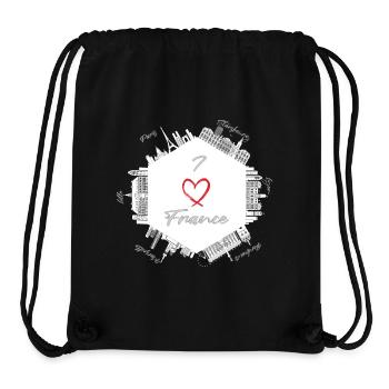 i love france - Stanley/Stella recycelter Gym Bag - Schwarz - Vorne