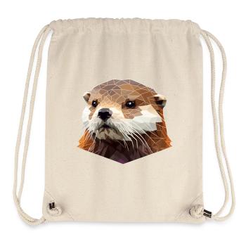 Loutre polygonale - Sac à cordon recyclé Stanley/Stella - blanc naturel - Devant