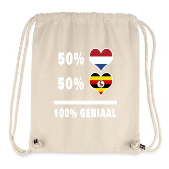 Uganda and the Netherlands 100% Genius flag - Stanley/Stella Recycled Gym Bag - natural - Front