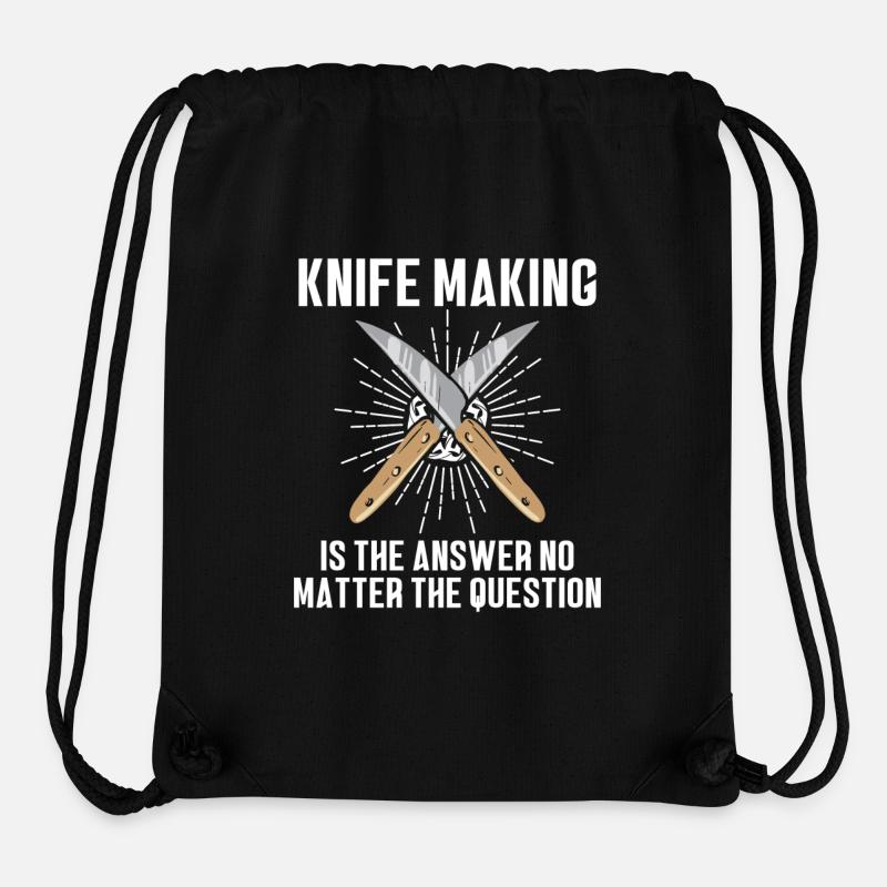 Fabrication de couteaux Conception de couteaux - Sac à cordon recyclé Stanley/Stella - noir