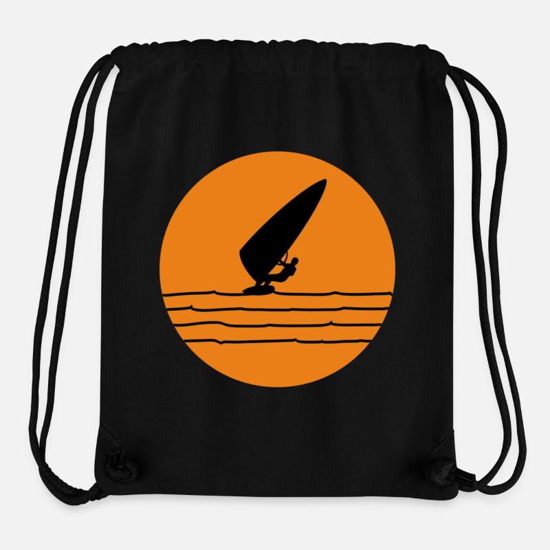 Planche à voile - Sac à cordon recyclé Stanley/Stella - noir