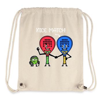 Padelteam Padel Spieler Ball Statement Racket - Stanley/Stella recycelter Gym Bag - Naturweiß - Vorne