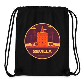 Sevilla Turm Sonnenuntergang - Stanley/Stella recycelter Gym Bag - Schwarz - Vorne