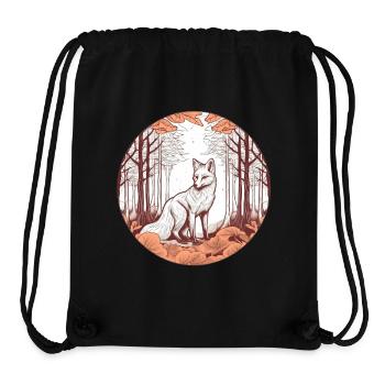 Fuchs im Herbstwald Illustration - Stanley/Stella recycelter Gym Bag - Schwarz - Vorne