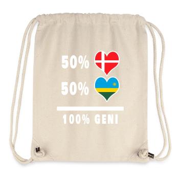 Ruanda und Dänemark 100% geniale Flagge - Stanley/Stella recycelter Gym Bag - Naturweiß - Vorne