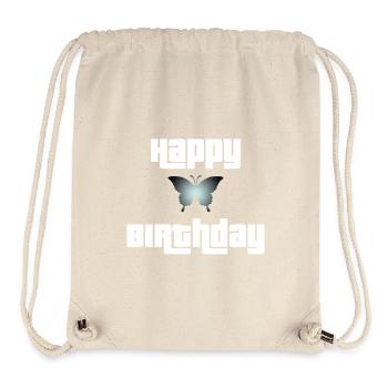 Happy Birthday Schmetterling Design - Stanley/Stella recycelter Gym Bag - Naturweiß - Vorne