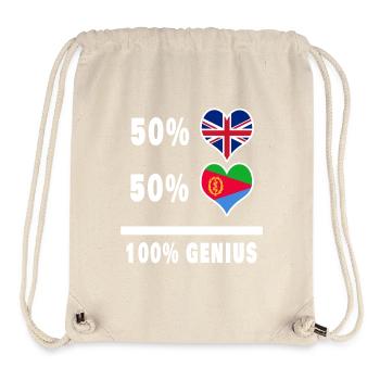 Eritrea und Großbritannien 100% Genius Flagge - Stanley/Stella recycelter Gym Bag - Naturweiß - Vorne