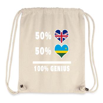 Ruanda und Großbritannien 100% Genius Flagge - Stanley/Stella recycelter Gym Bag - Naturweiß - Vorne
