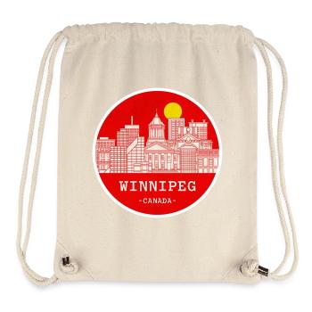 Winnipeg City Skyline Circle - Stanley/Stella Recycled Gym Bag - natural - Front