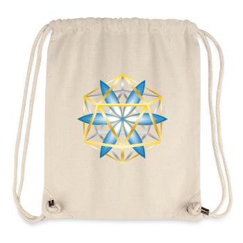 Geometric Mandala Design Blue Gold - Stanley/Stella Recycled Gym Bag - natural - Front