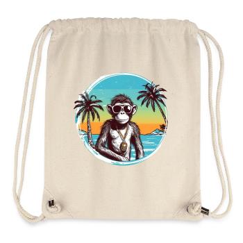 Cool Affe*Sommer Strand Design - Stanley/Stella recycelter Gym Bag - Naturweiß - Vorne