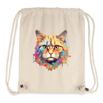 Katze - Stanley/Stella recycelter Gym Bag - Naturweiß - Vorne
