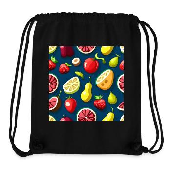 Motif de délice de mélange de fruits - Sac à cordon recyclé Stanley/Stella - noir - Devant