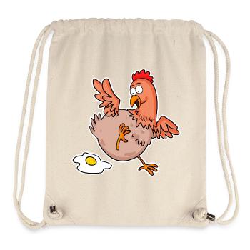 Lustiges Huhn - Landwirt Landwirte Huhn Hühner - Stanley/Stella recycelter Gym Bag - Naturweiß - Vorne