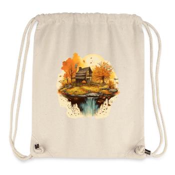 Herbstliche Landschaft - Stanley/Stella recycelter Gym Bag - Naturweiß - Vorne