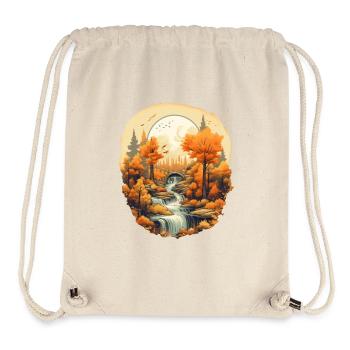 Herbstliche Landschaft - Stanley/Stella recycelter Gym Bag - Naturweiß - Vorne