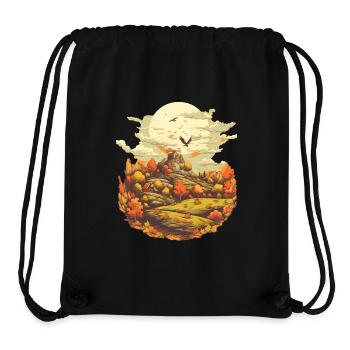 Herbstliche Landschaft - Stanley/Stella recycelter Gym Bag - Schwarz - Vorne