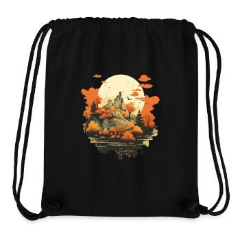Herbstliche Landschaft - Stanley/Stella recycelter Gym Bag - Schwarz - Vorne