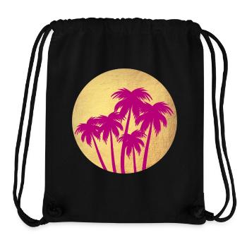 Circle Gold Palm Pink Holiday Deluxe South Seas Luxury - Stanley/Stella Recycled Gym Bag - black - Front